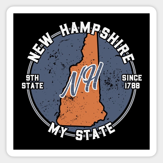 New Hampshire My State Patriot State Tourist Gift Sticker by atomguy